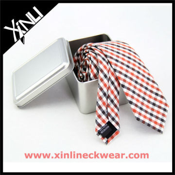 Cotton Pink Navy Plaid Children's Tie Children Tie With Gift Box